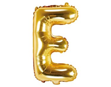 35CM GOLD LETTER E AIR FILL FOIL