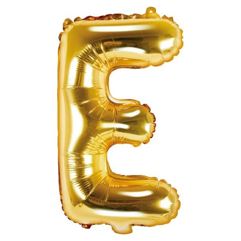 35CM GOLD LETTER E AIR FILL FOIL