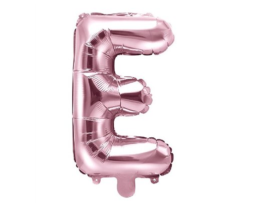 35CM ROSE GOLD LETTER E AIR FILL FOIL