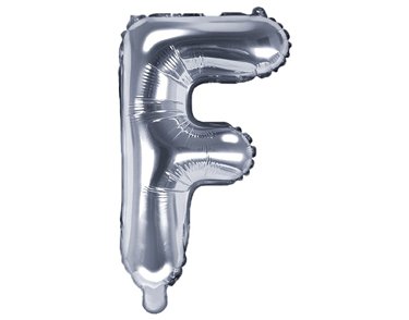35CM SILVER LETTER F AIR FILL FOIL