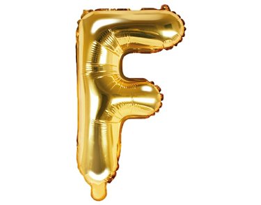 35CM GOLD LETTER F AIR FILL FOIL
