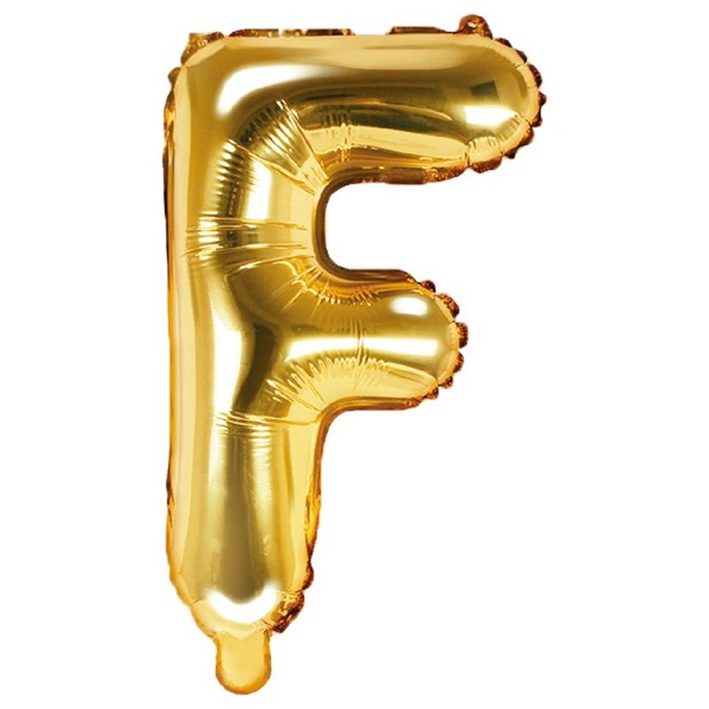 35CM GOLD LETTER F AIR FILL FOIL
