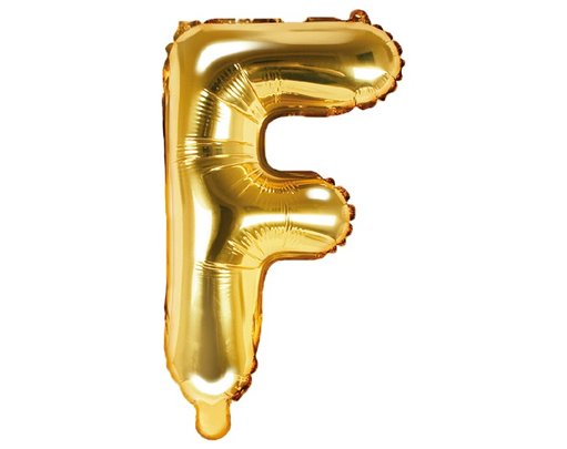 35CM GOLD LETTER F AIR FILL FOIL