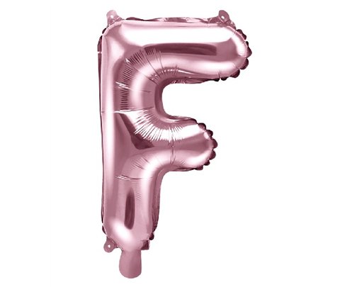35CM ROSE GOLD LETTER F AIR FILL FOIL