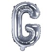 35CM SILVER LETTER G AIR FILL FOIL