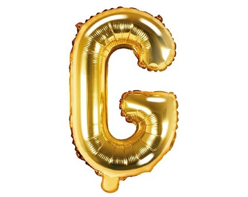 35CM GOLD LETTER G AIR FILL FOIL