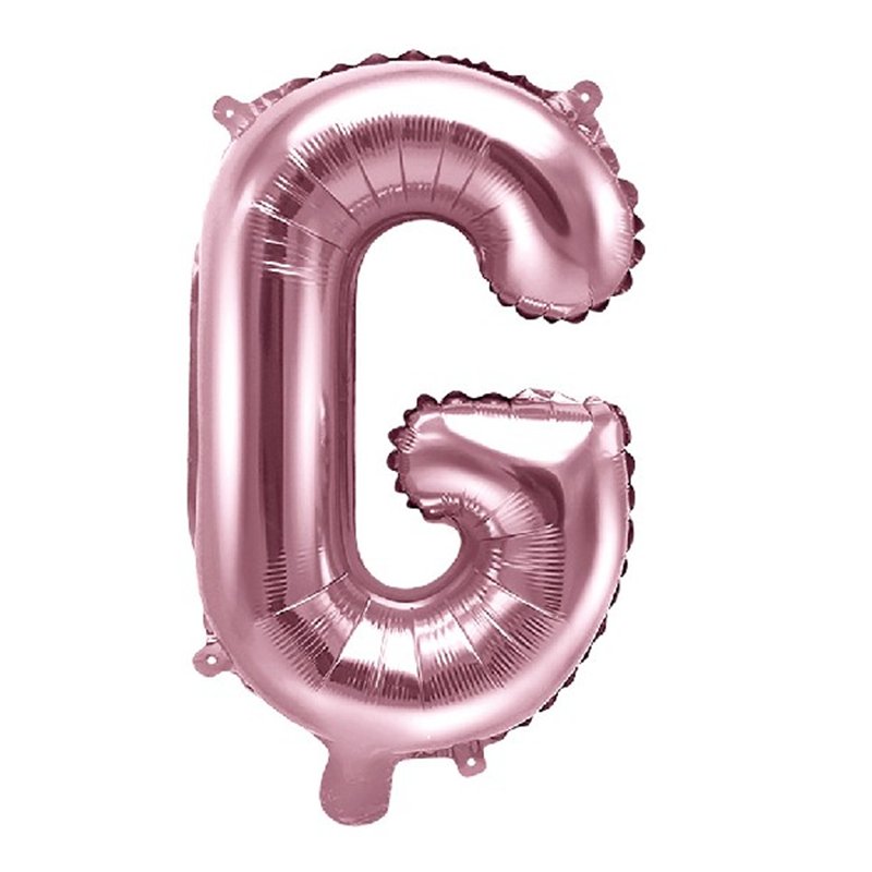 35CM ROSE GOLD LETTER G AIR FILL FOIL