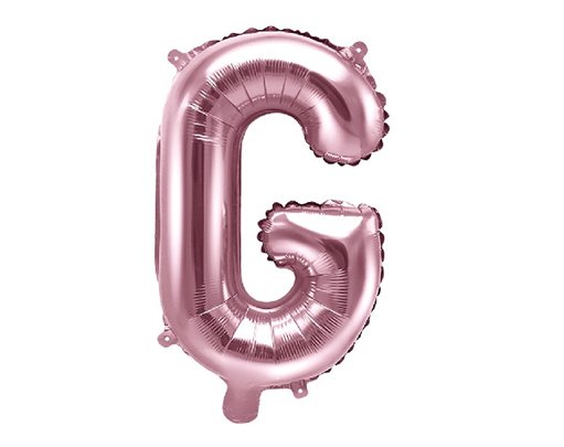 35CM ROSE GOLD LETTER G AIR FILL FOIL