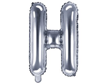 35CM SILVER LETTER H AIR FILL FOIL