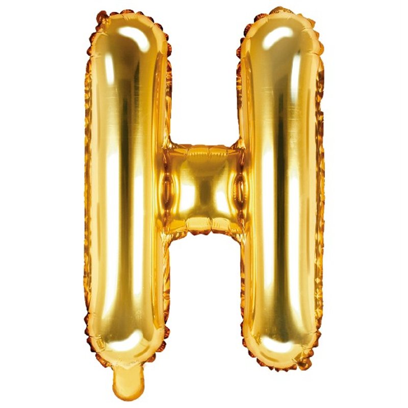 35CM GOLD LETTER H AIR FILL FOIL