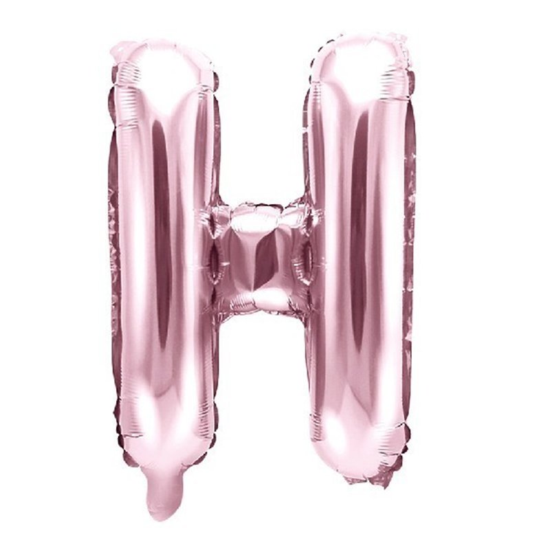 35CM ROSE GOLD LETTER H AIR FILL FOIL