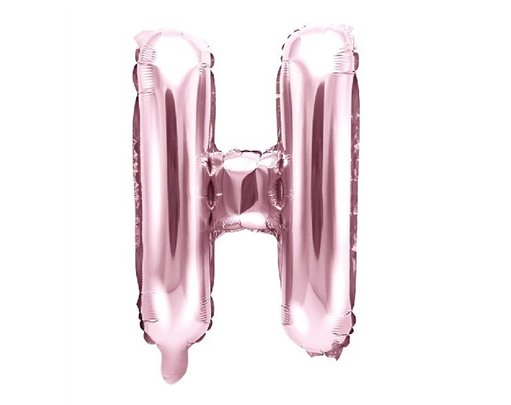 35CM ROSE GOLD LETTER H AIR FILL FOIL