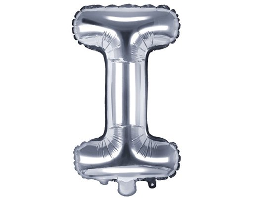 35CM SILVER LETTER I AIR FILL FOIL