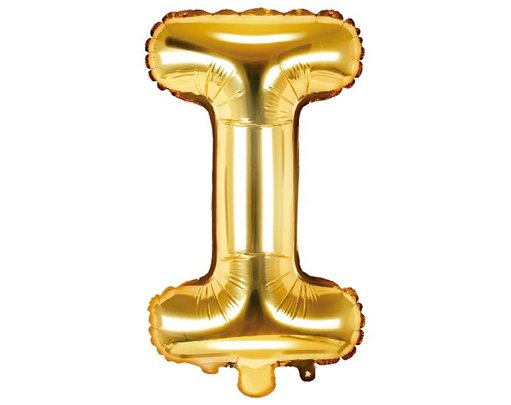 35CM GOLD LETTER I AIR FILL FOIL