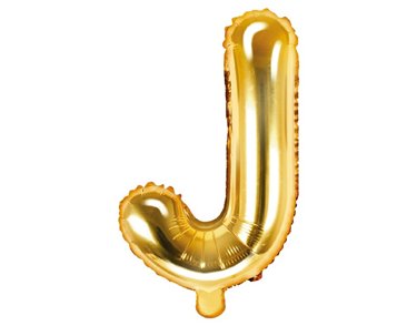 35CM GOLD LETTER J AIR FILL FOIL