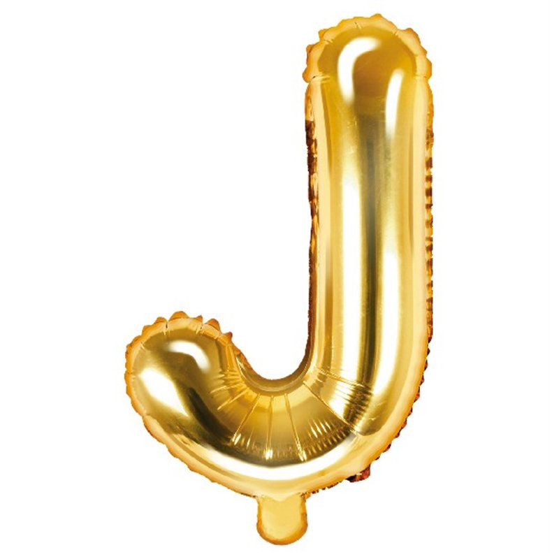 35CM GOLD LETTER J AIR FILL FOIL