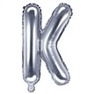 35CM SILVER LETTER K AIR FILL FOIL LETTER