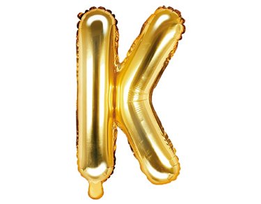 35CM GOLD LETTER K AIR FILL FOIL