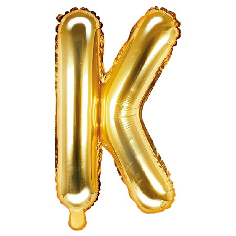 35CM GOLD LETTER K AIR FILL FOIL