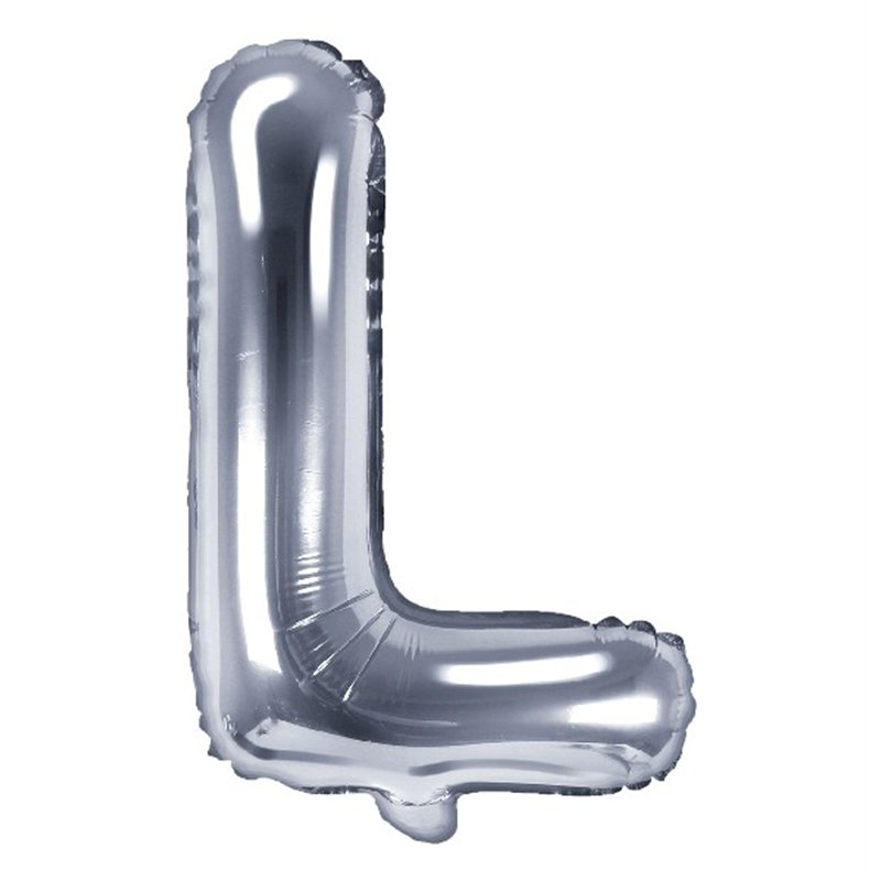 35CM SILVER LETTER L AIR FILL FOIL