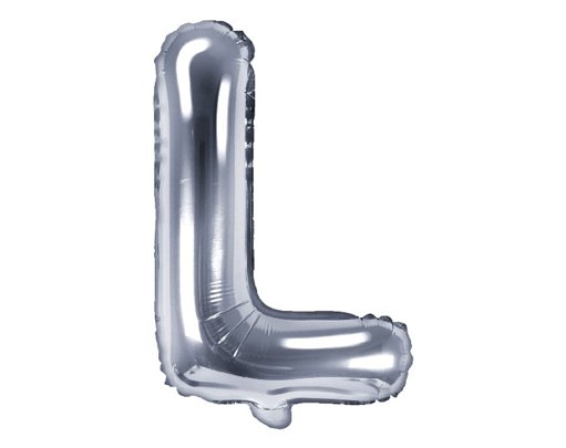 35CM SILVER LETTER L AIR FILL FOIL