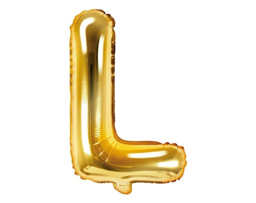 35CM GOLD LETTER L AIR FILL FOIL