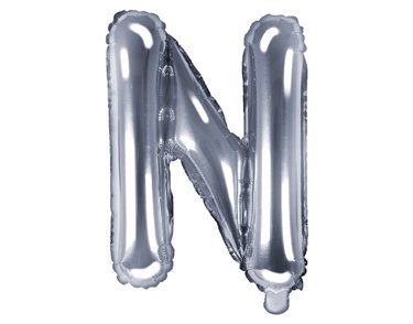35CM SILVER LETTER N AIR FILL FOIL