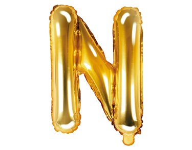 35CM GOLD LETTER N AIR FILL FOIL