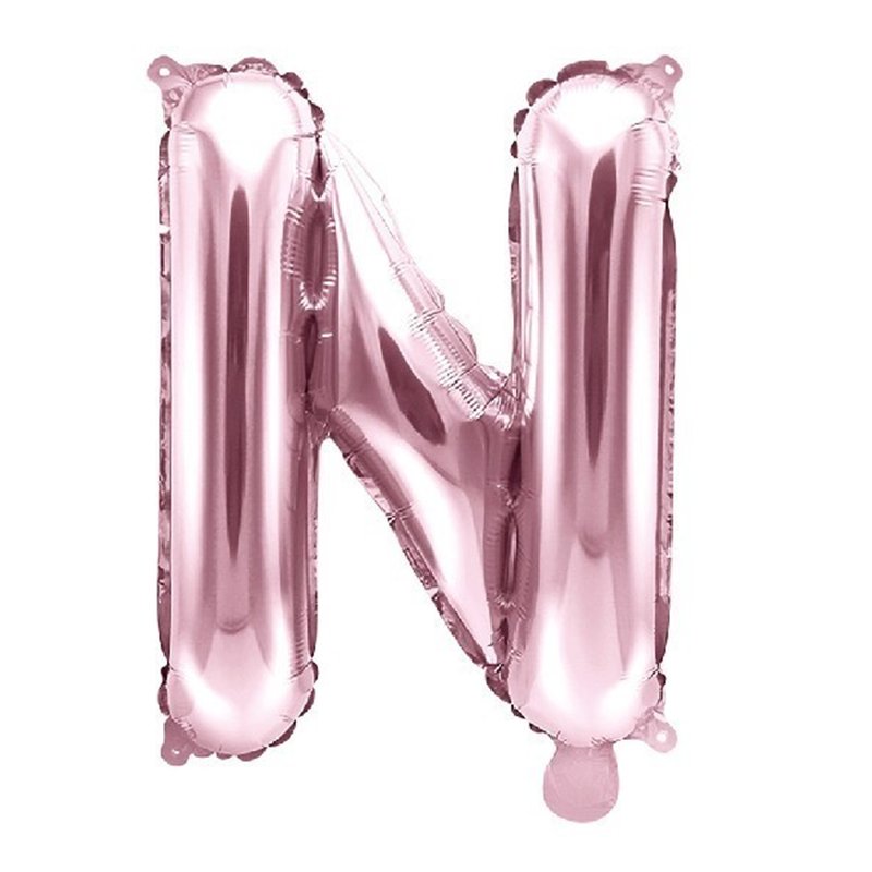35CM ROSE GOLD LETTER N AIR FILL FOIL