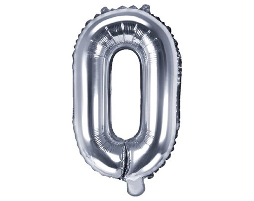 35CM SILVER LETTER O AIR FILL FOIL