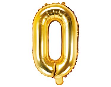 35CM GOLD LETTER O AIR FILL FOIL