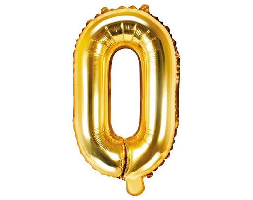 35CM GOLD LETTER O AIR FILL FOIL