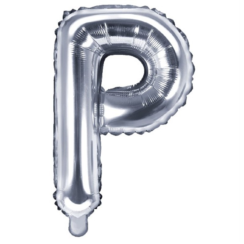 35CM SILVER LETTER P AIR FILL FOIL