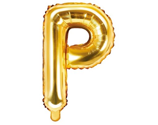 35CM GOLD LETTER P AIR FILL FOIL