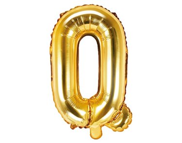 35CM GOLD LETTER Q AIR FILL FOIL