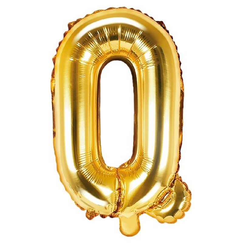 35CM GOLD LETTER Q AIR FILL FOIL