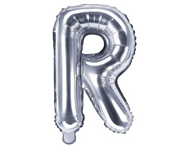 35CM SILVER LETTER R AIR FILL FOIL