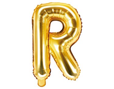 35CM GOLD LETTER R AIR FILL FOIL