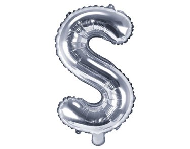 35CM SILVER LETTER S AIR FILL FOIL