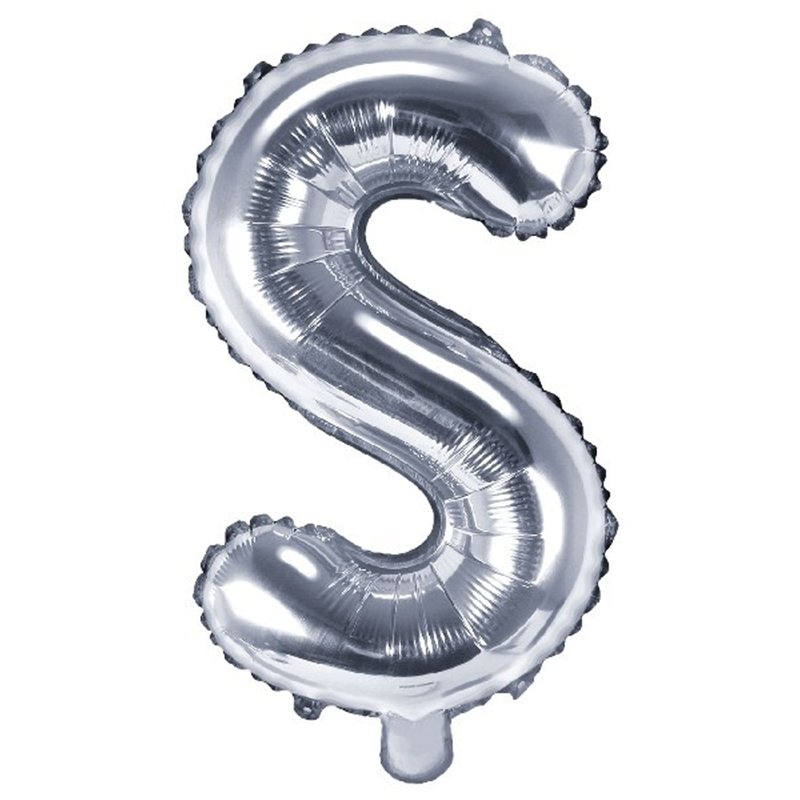 35CM SILVER LETTER S AIR FILL FOIL