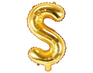 35CM GOLD LETTER S AIR FILL FOIL