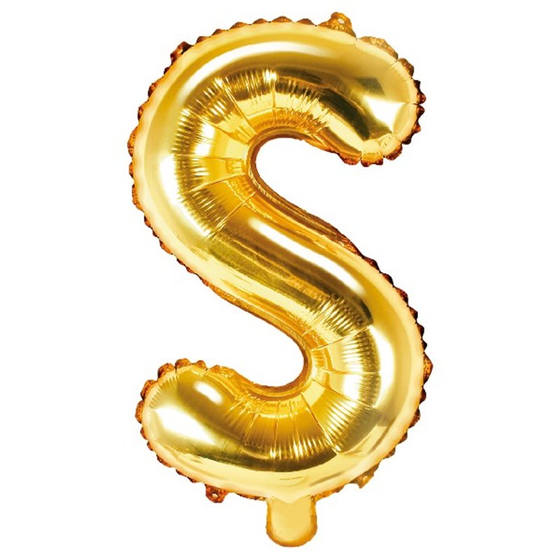 35CM GOLD LETTER S AIR FILL FOIL