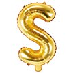 35CM GOLD LETTER S AIR FILL FOIL