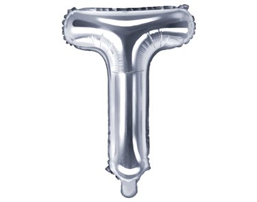 35CM SILVER LETTER T AIR FILL FOIL