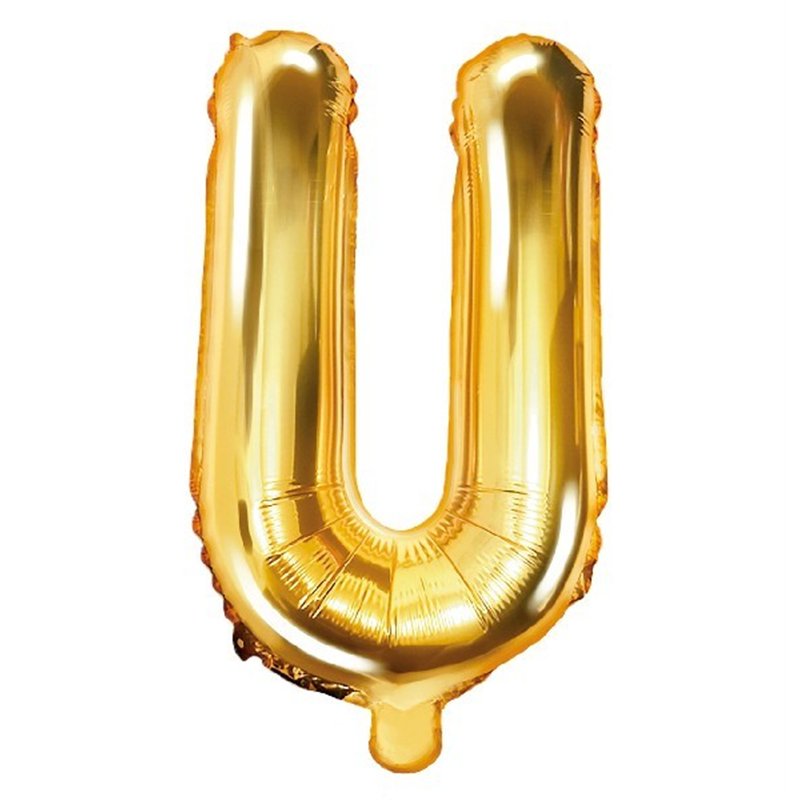 35CM GOLD LETTER U AIR FILL FOIL