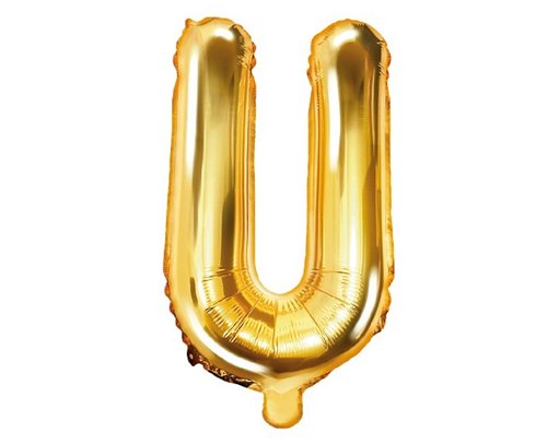 35CM GOLD LETTER U AIR FILL FOIL