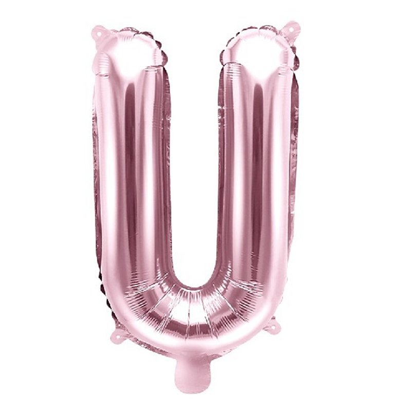 35CM ROSE GOLD LETTER U AIR FILL FOIL