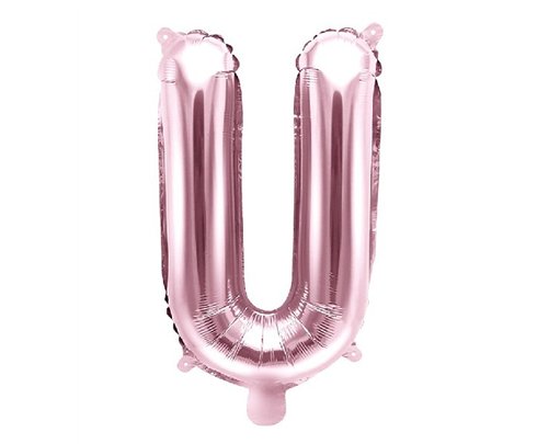 35CM ROSE GOLD LETTER U AIR FILL FOIL