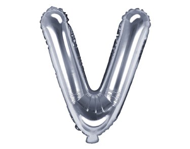 35CM SILVER LETTER V AIR FILL FOIL