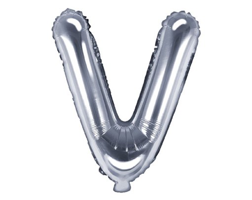 35CM SILVER LETTER V AIR FILL FOIL